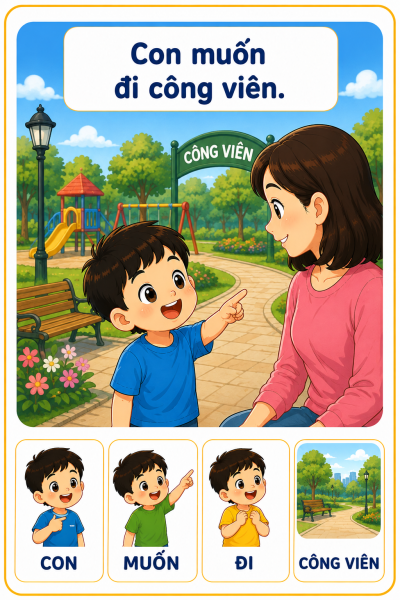 Con muốn đi công viên