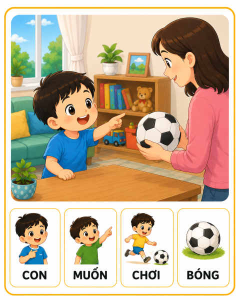 Con muốn chơi bóng